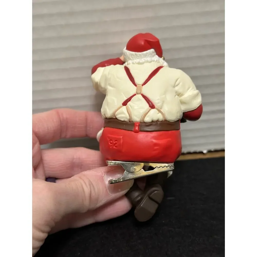 Hallmark Keepsake 1992‎ Coca-Cola Santa Clip-On Christmas Ornament Vintage